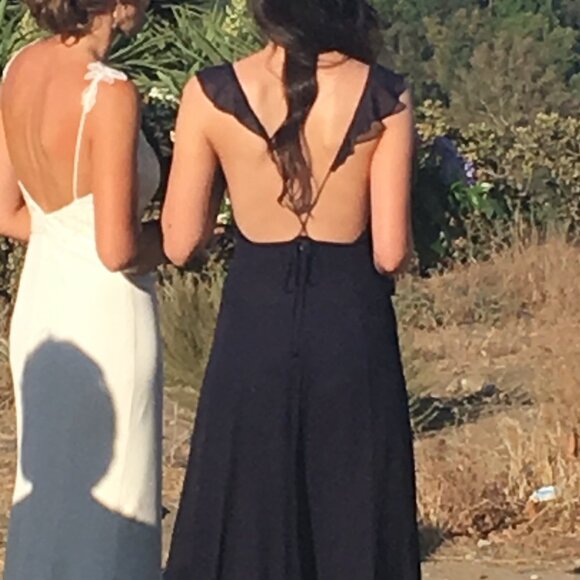 Reformation Isabella Dress in Midnight Navy (0) - Picture 6 of 6